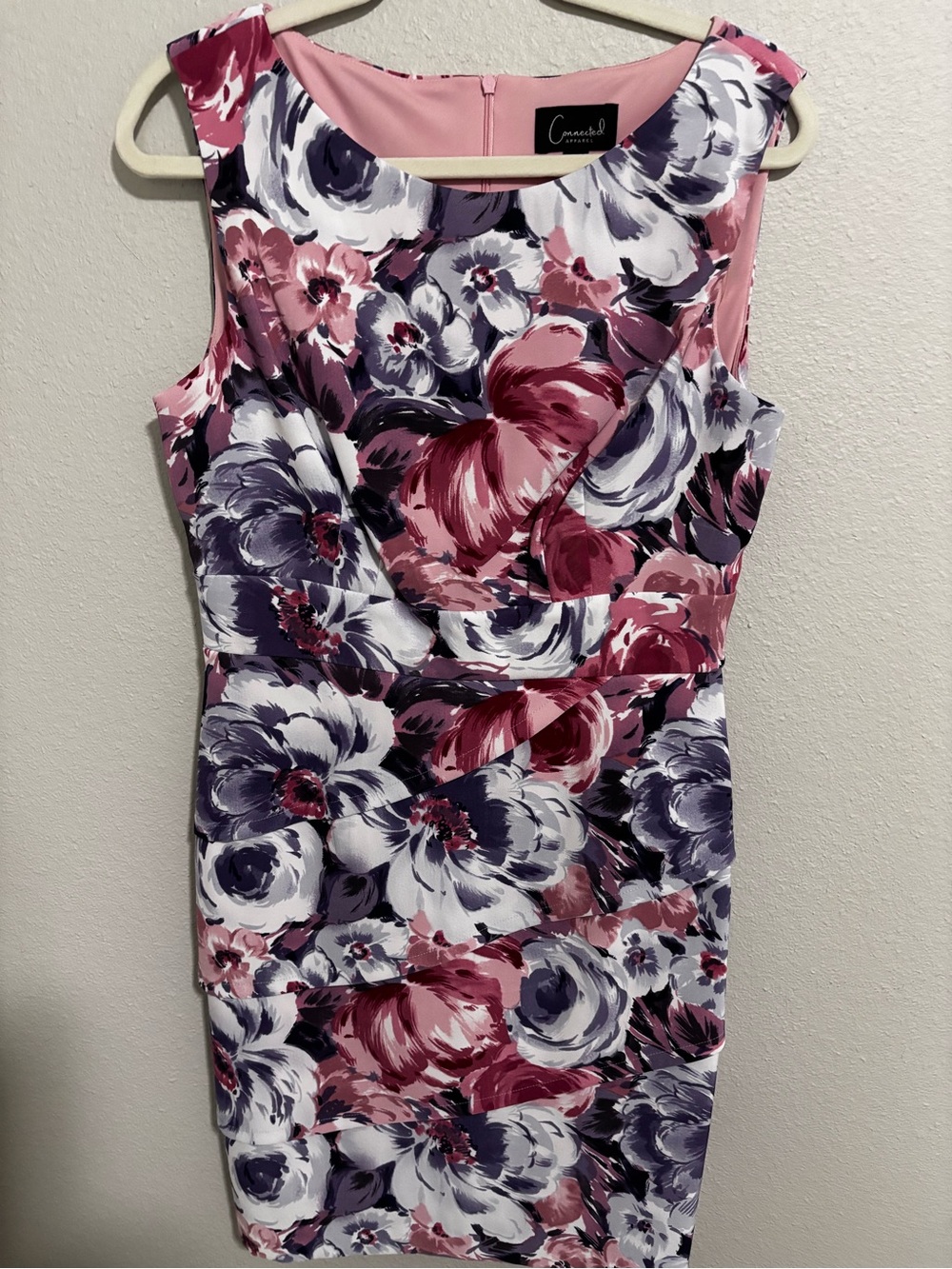 Connected NWT sheath dress with layered skirt